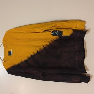 PRPS Men's XXXL Gold Tie Dye Sweater